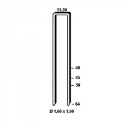 Agrafes Q6774 - 40mm Galva