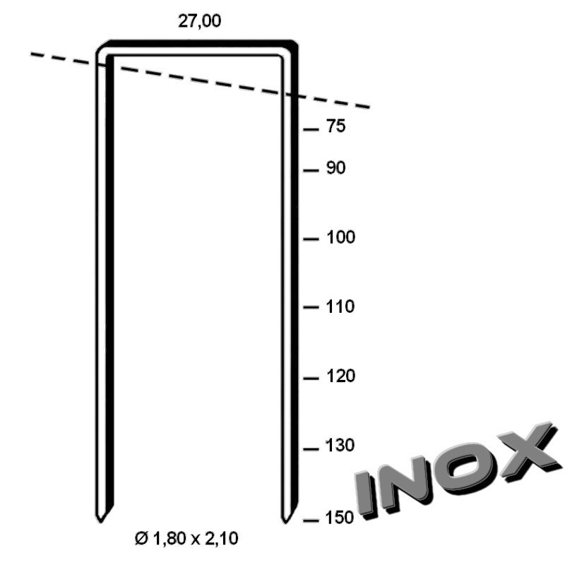 1450 Agrafes BS - 130mm Inox pour isolants épais