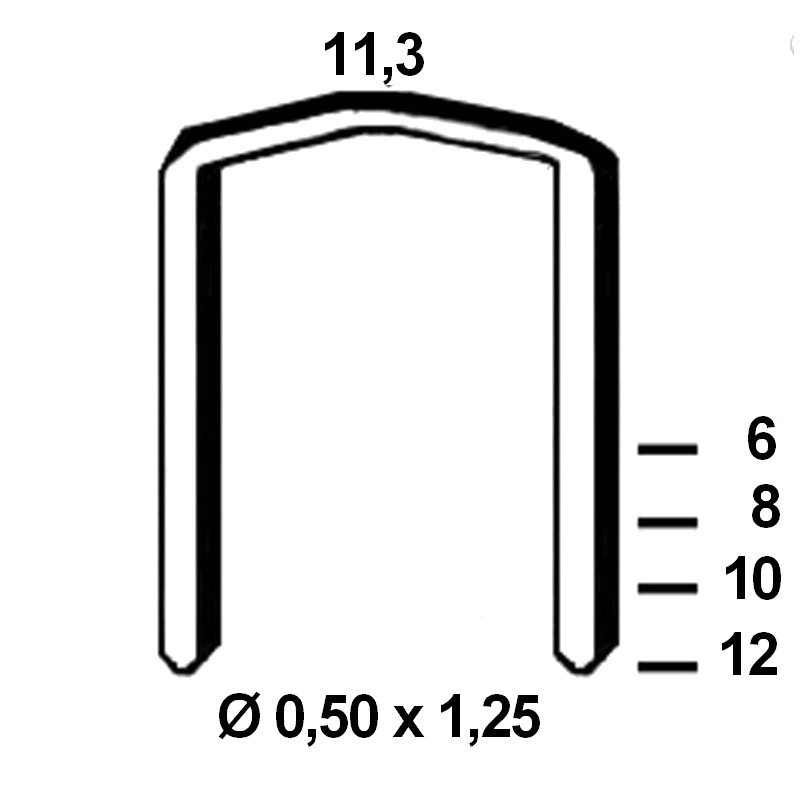 Agrafes STCR 5019 - 6mm Galva