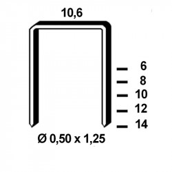 Agrafes T50 - 10mm Galva