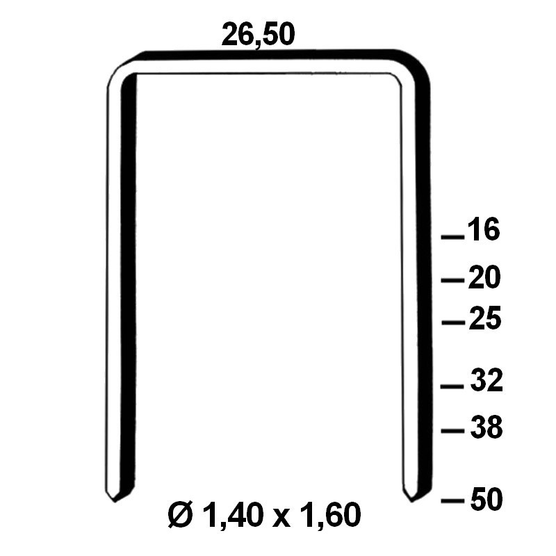 Agrafes W5562 - 32mm Galva