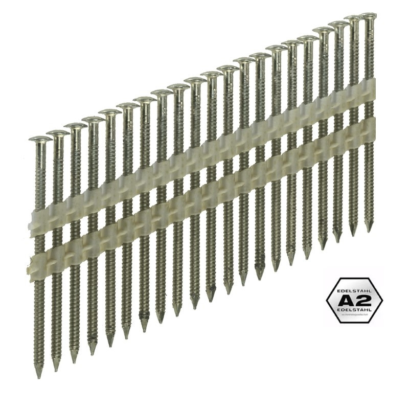 Clous en bande 20° 3.1x55 Annelées Inox TB