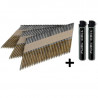Pack 2200 clous en bande 34° 2,8x70 Lisses acier + GAZ