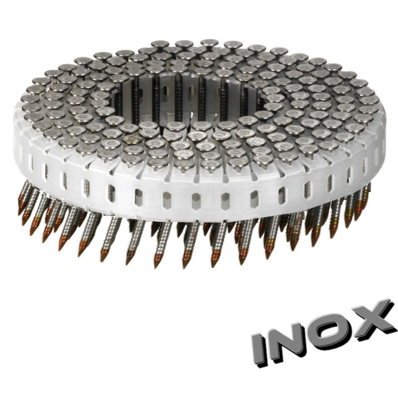 Pointes rouleau plat 16° 2,8x35 Annelées Inox pour cloueur couvreur MAX CN 450G