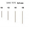 Pointes finettes MO6 sans tête - 12mm