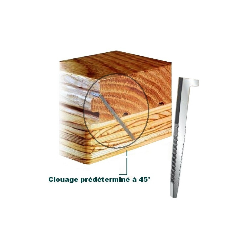 Clous à parquet 38mm Cranté