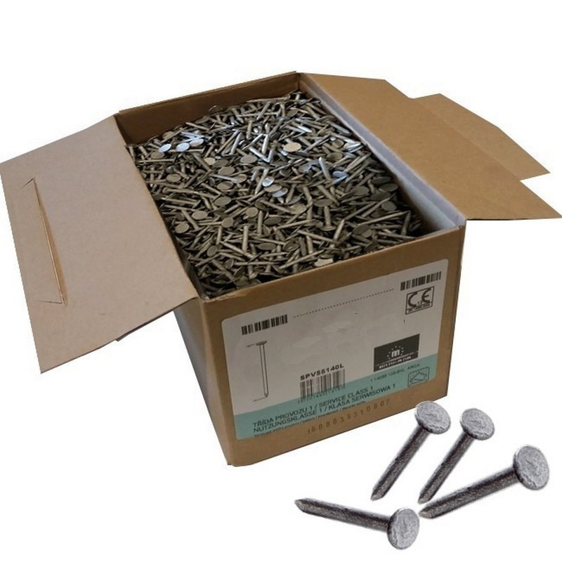 Pointes Ardoises tête plate lisse Galva 50 microns 2.7X27 5KG