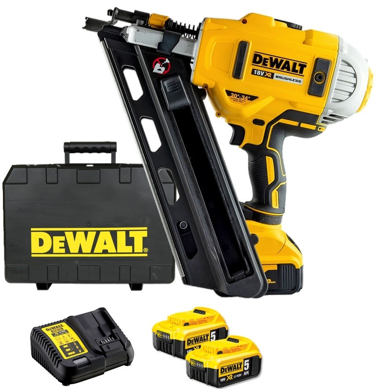 DEWALT CLOUEUR CHARPENTE DCN692P2 SUR BATTERIE 18V 5 Ah
