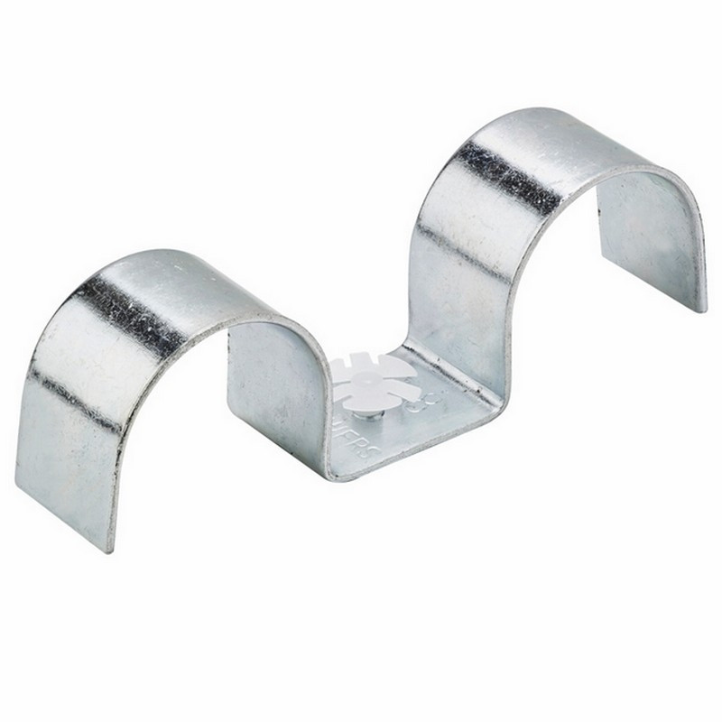 Clip double en métal pour cable/tube pour DCN890 diam.28 mm Lot de 100