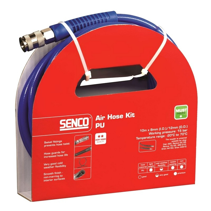 SENCO TUYAU  PNEUMATIQUE  10 Mètres 4000660 avec raccords