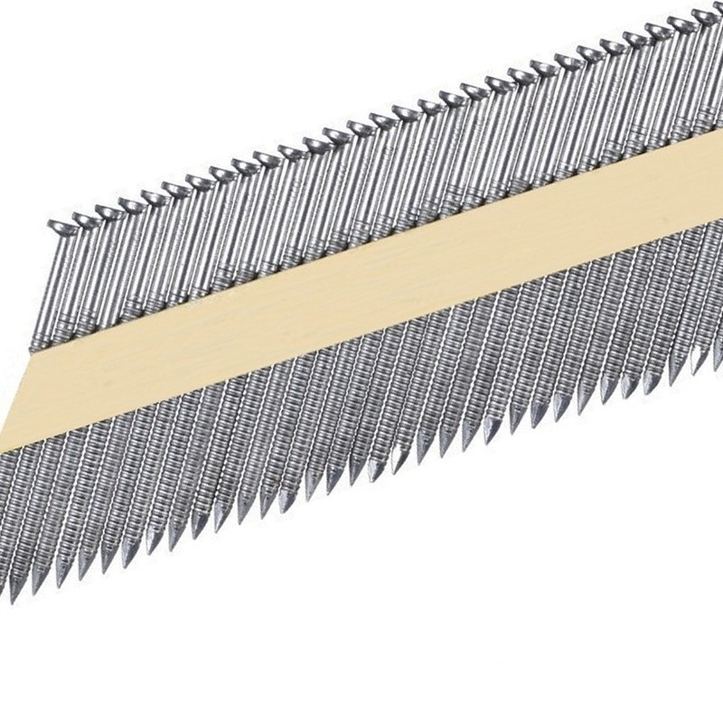 Clous Inox A2 en bande papier 34° 2.8x75 Annelés Tête plate