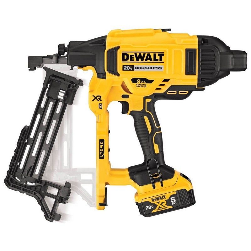 DEWALT AGRAFEUSE CLÔTURE DCFS950P2 18V 5 Ah AVEC 1920 CRAMPILLONS 40 mm