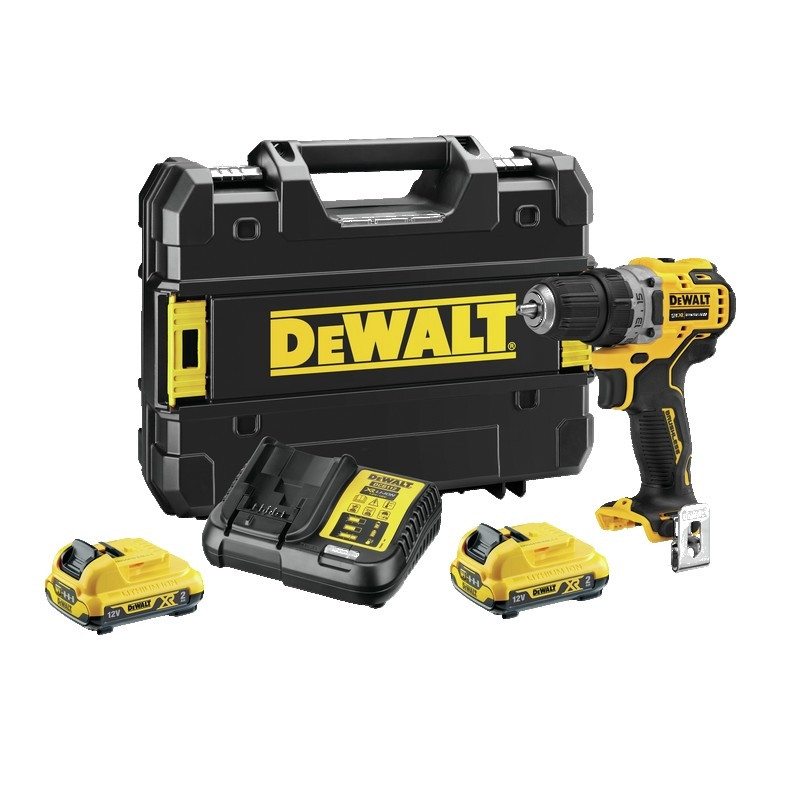 LOT DEWALT perceuse DCD701D2 12V 2.0Ah + Agrafeuse emballage BOSTITCH DSA-3522