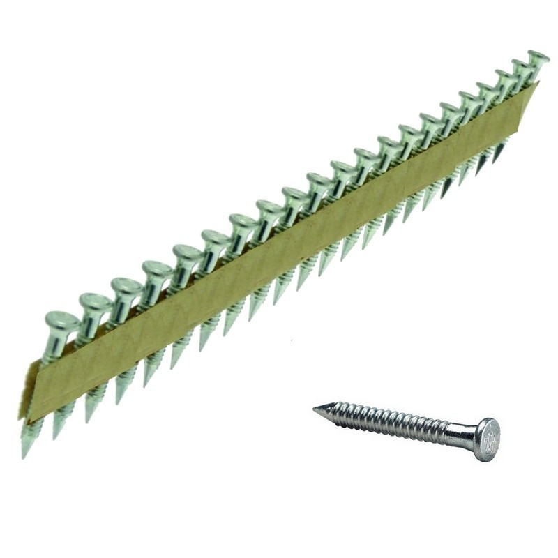 Clous en bande papier 34° sabot d'ancrage 4,00x40mm Galva 12 microns