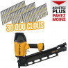 LOT 30 000 pointes en bande 20/21° + cloueur Bostitch F21PL