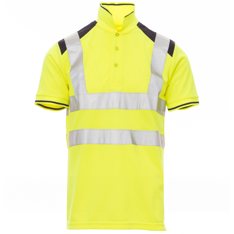 Polo manches courtes haute visibilité | Vert ou Bleu Marine