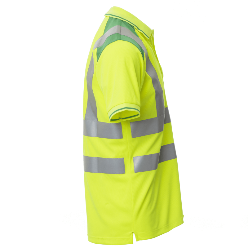 Polo manches courtes haute visibilité | Vert ou Bleu Marine