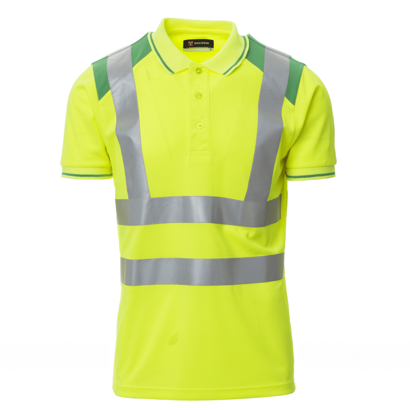 Polo manches courtes haute visibilité | Vert ou Bleu Marine