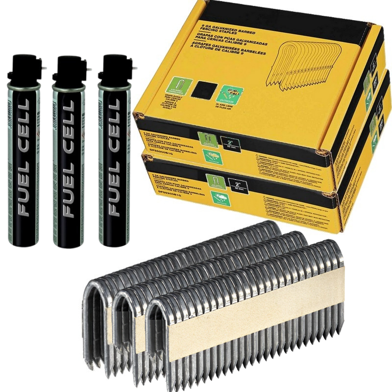Pack 2700 crampillons 33 mm + Gaz pour Agrafeuse crampillons autonome
