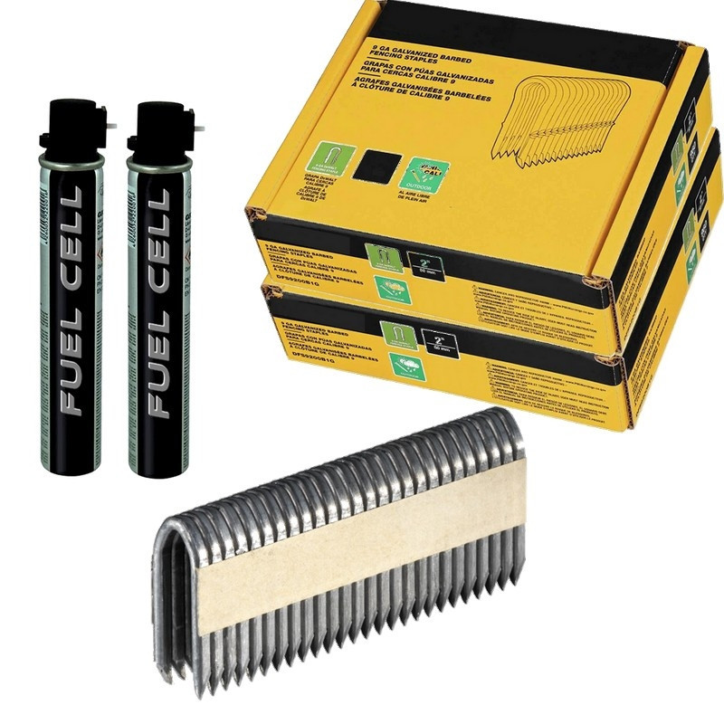 Pack 2700 crampillons 33 mm + Gaz pour Agrafeuse crampillons autonome