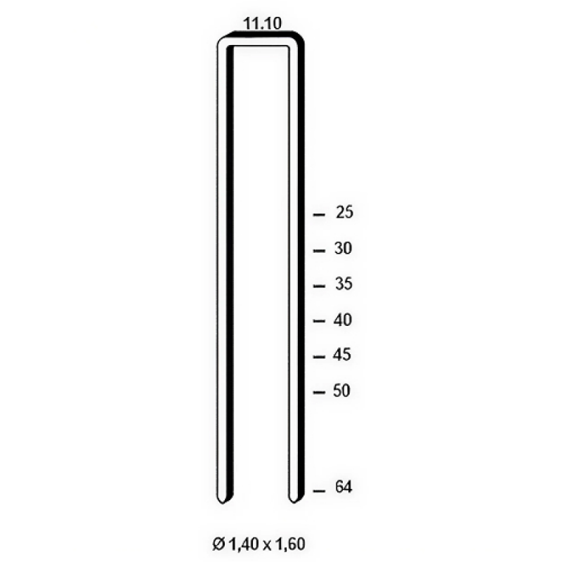 Agrafes KG700 - 25 mm Galva - Boite de 20000